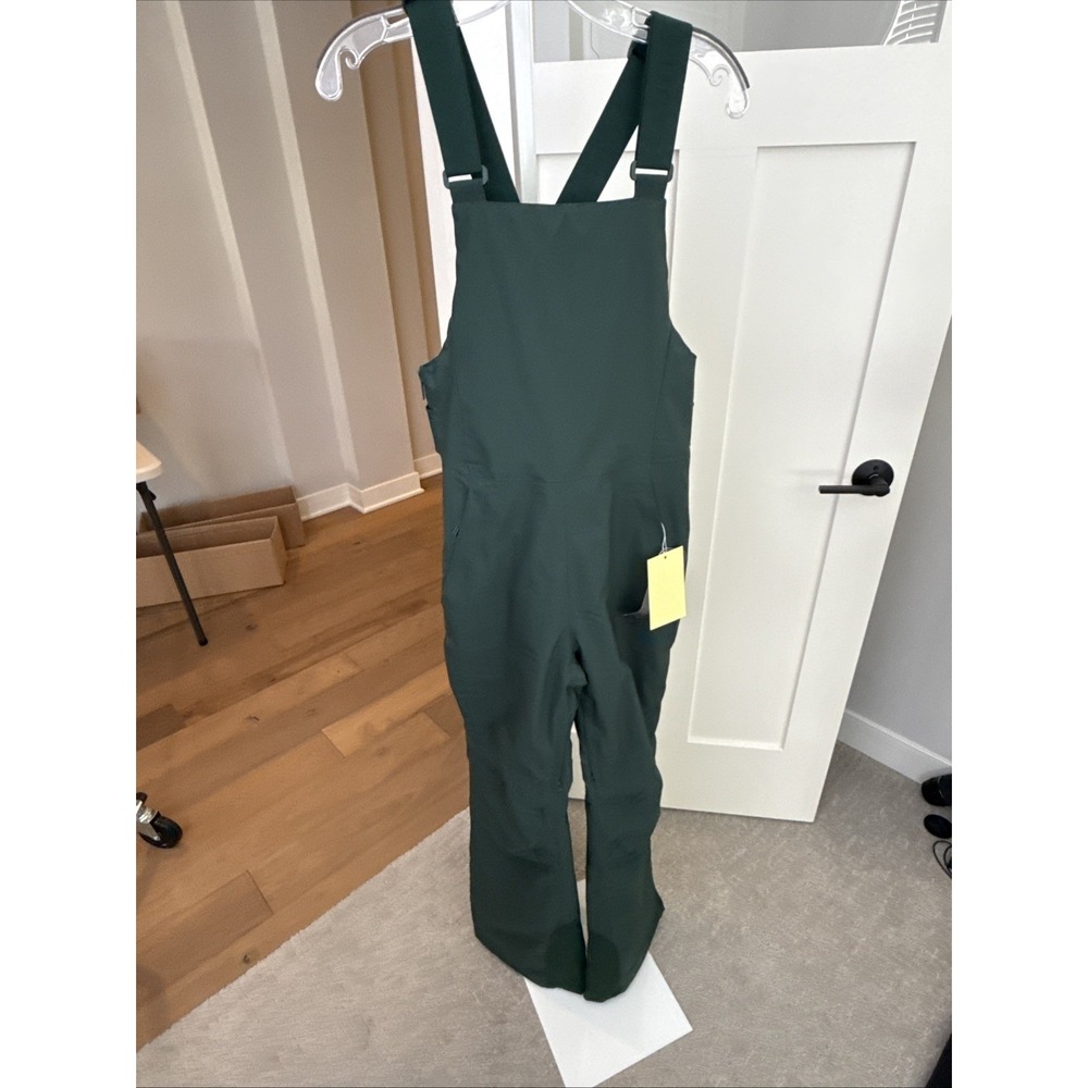 Halfdays Ski Bib Pants Women M Alpine Green Snow Overalls NWT
